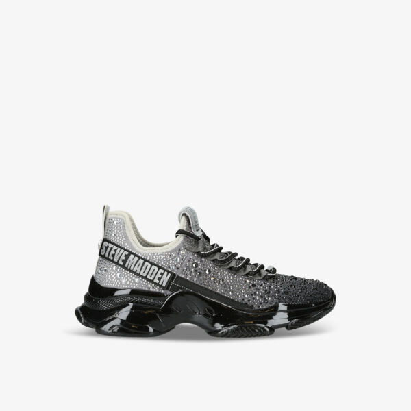 Кроссовки mistica на массивной подошве, украшенные стразами Steve Madden, черный