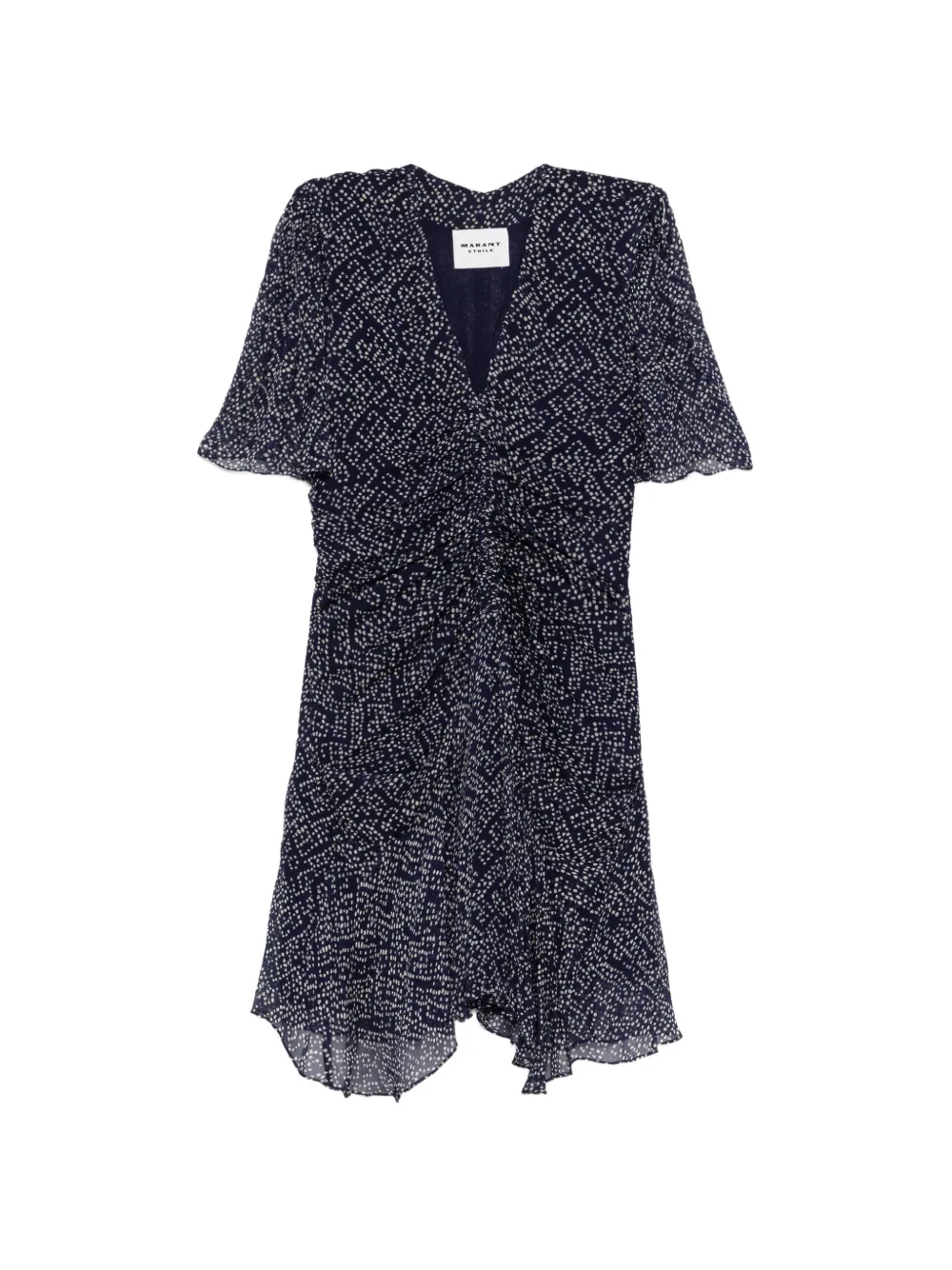 

Мини-платье с принтом и v-образным вырезом vivienne Etoile, синий