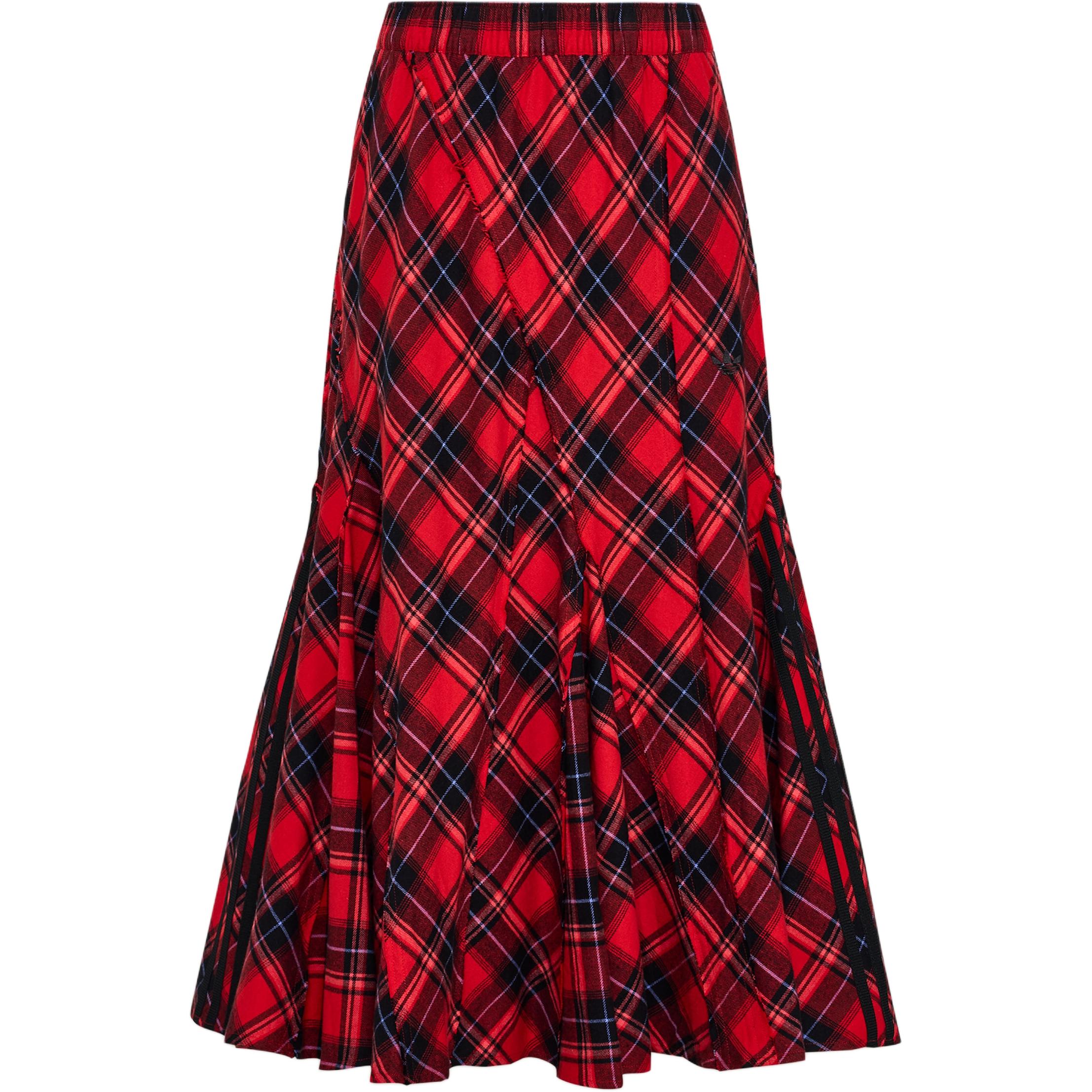 

Юбка CHECK SKIRT Casual Long Adidas Originals, preppy красный