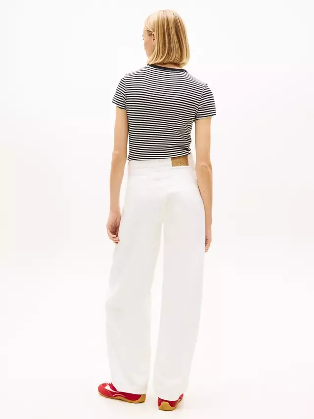 Джинсы Tommy Jeans Ella Barrel Leg, белые Tommy Hilfiger — фото 4