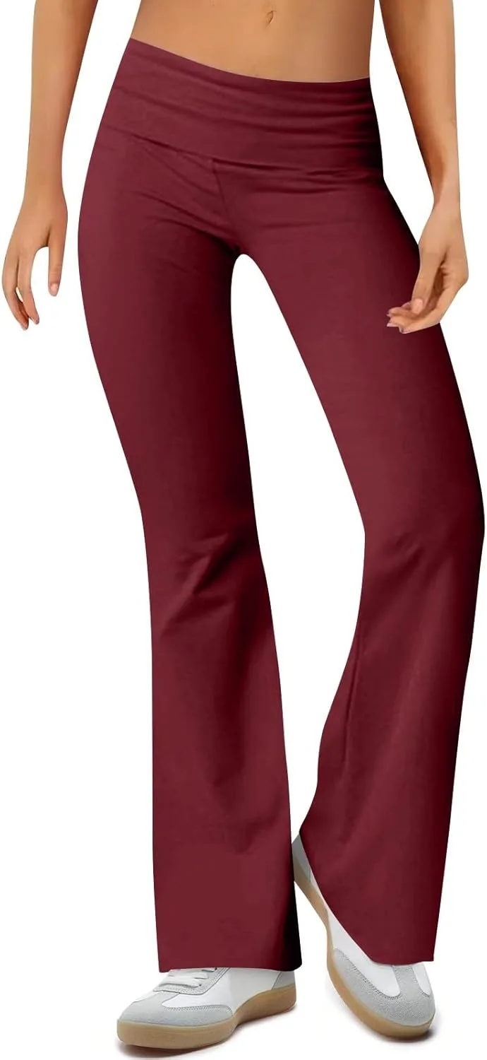 

Женские леггинсы с отворотом Y2k на высокой талии