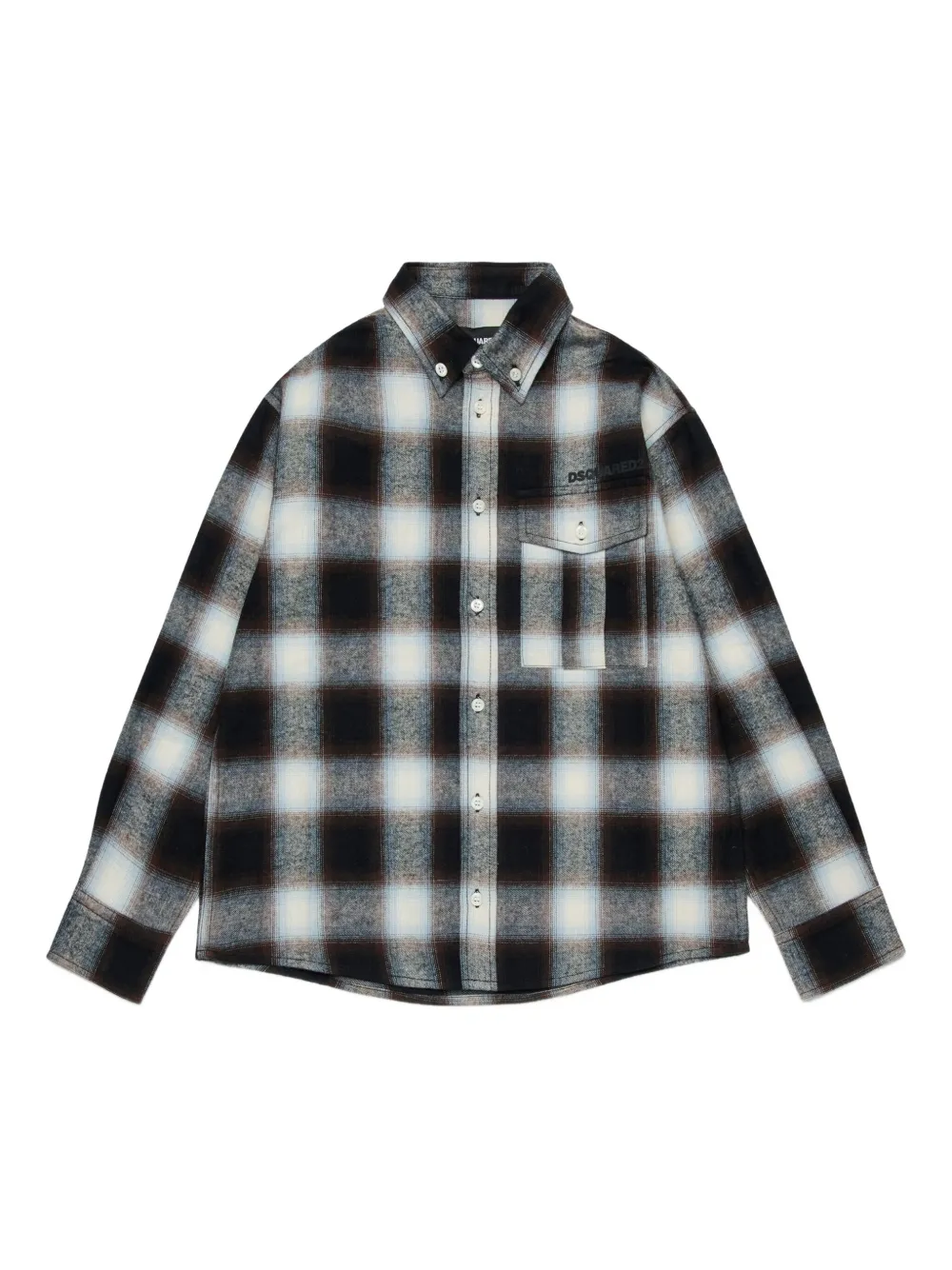 

Клетчатая рубашка DSQUARED2 KIDS, черный