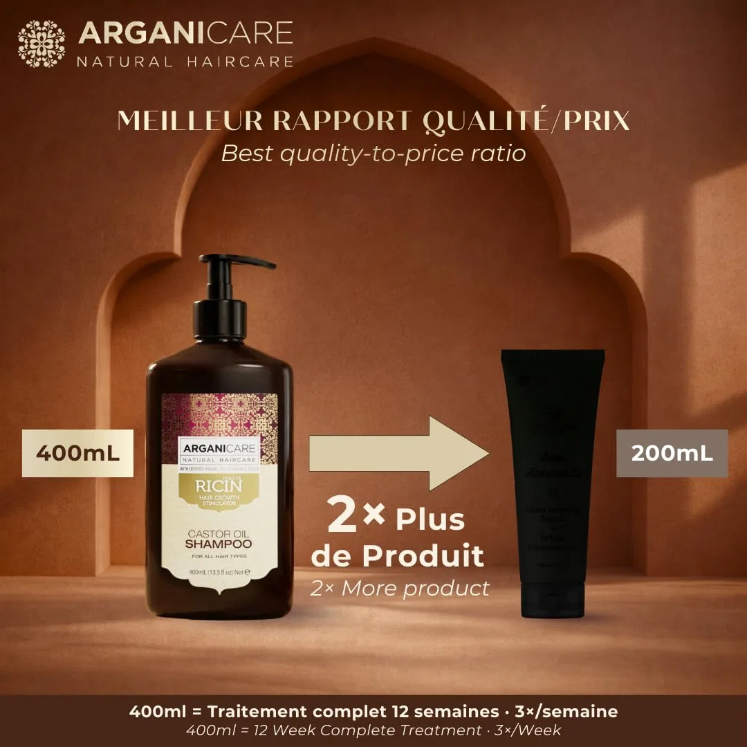 Шампунь «Castor Oil» для стимуляции роста волос с аргановым и касторовым маслами от Arganicare — фото 4