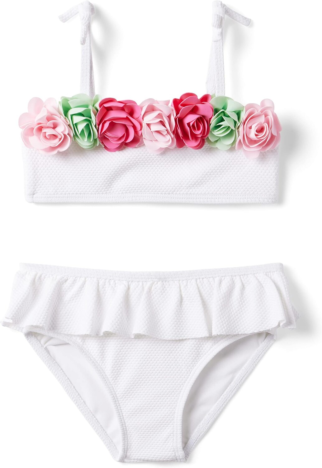 

Купальник Janie and Jack 3-D Flower Two-Piece Swim, белый