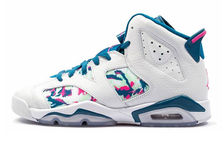 

Кроссовки Jordan 6 Retro White Laser Fuchsia Green Abyss GS