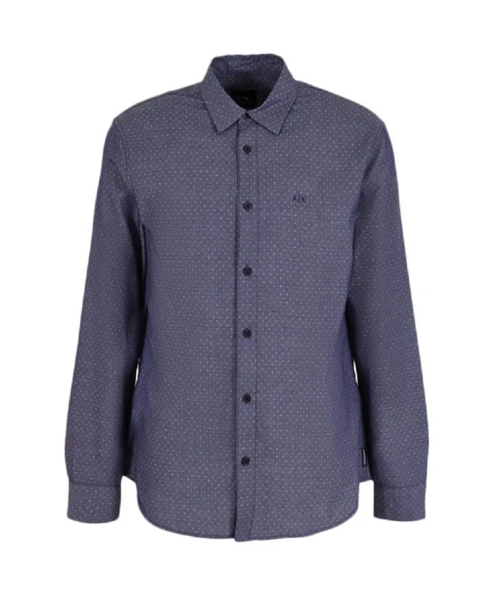 

Рубашка в горошек Armani Exchange, синий