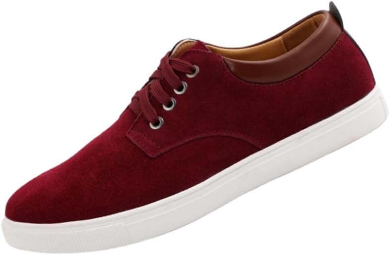 

Мужские спортивные кроссовки большого размера на плоской подошве с противоскользящей резиновой подошвой, однотонный дизайн, модные и универсальные, подходят для активного отдыха, повседневной носки и бега Clolinde, красный