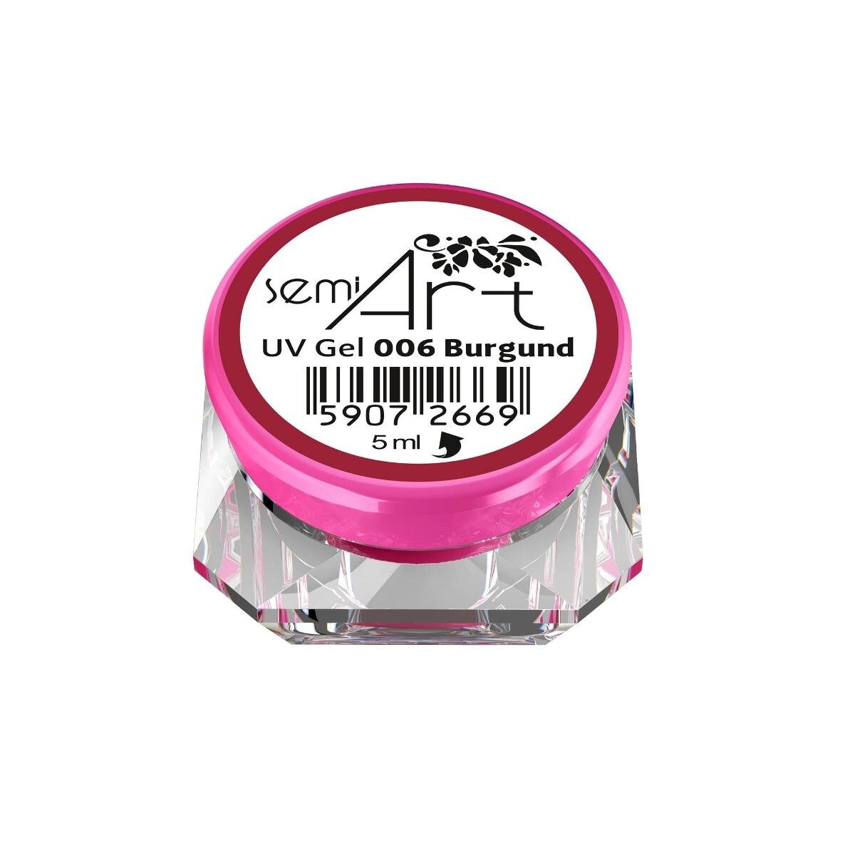 

Semilac Semi Art UV Gel 006 Бордовый гель-лак для декора