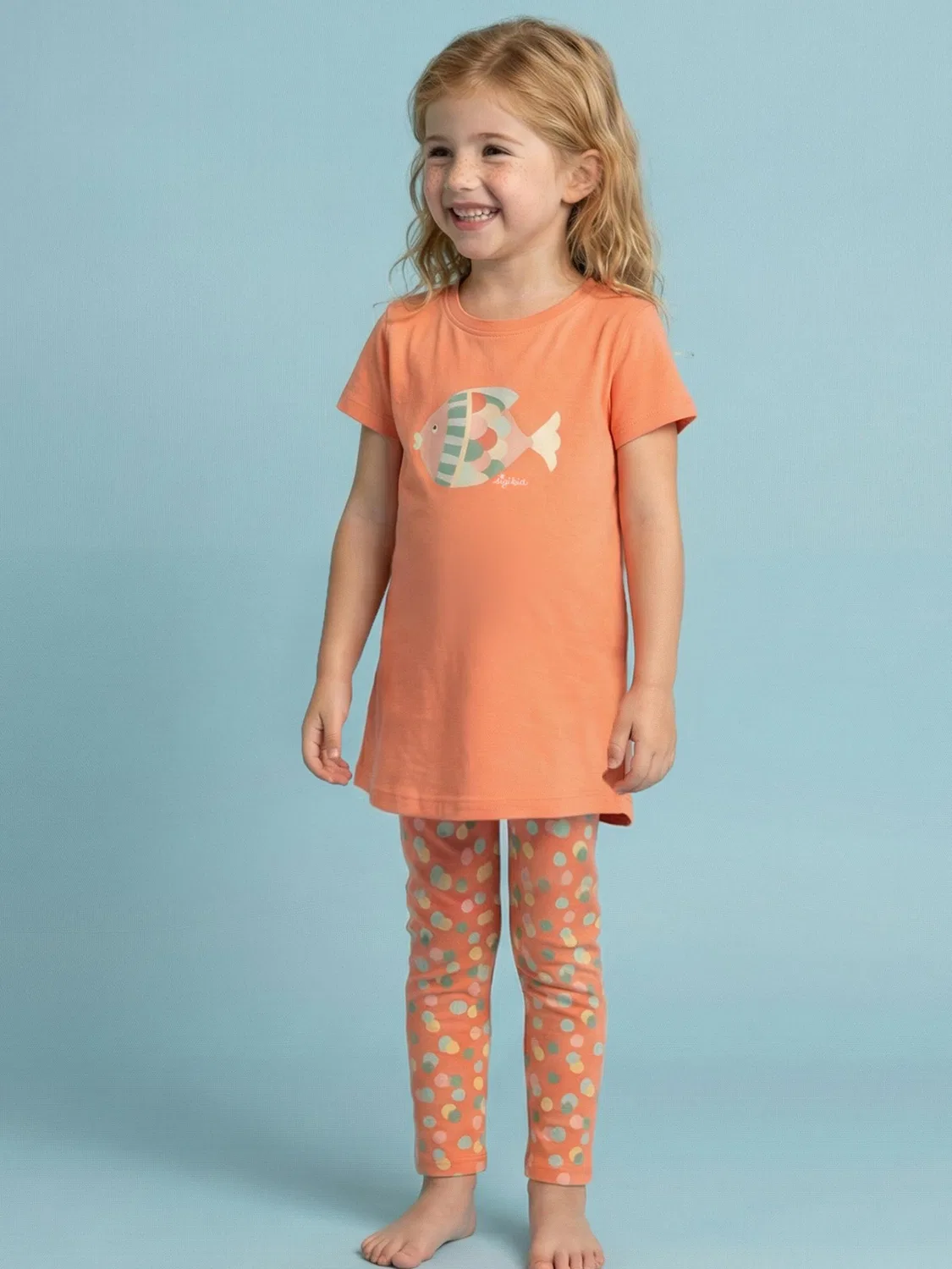 Sigikid Пижама Pyjama Nachtwäsche, светло-оранжевый