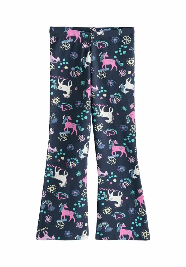 Леггинсы Regular fit Next, navy unicorn, темно-синий с единорогом