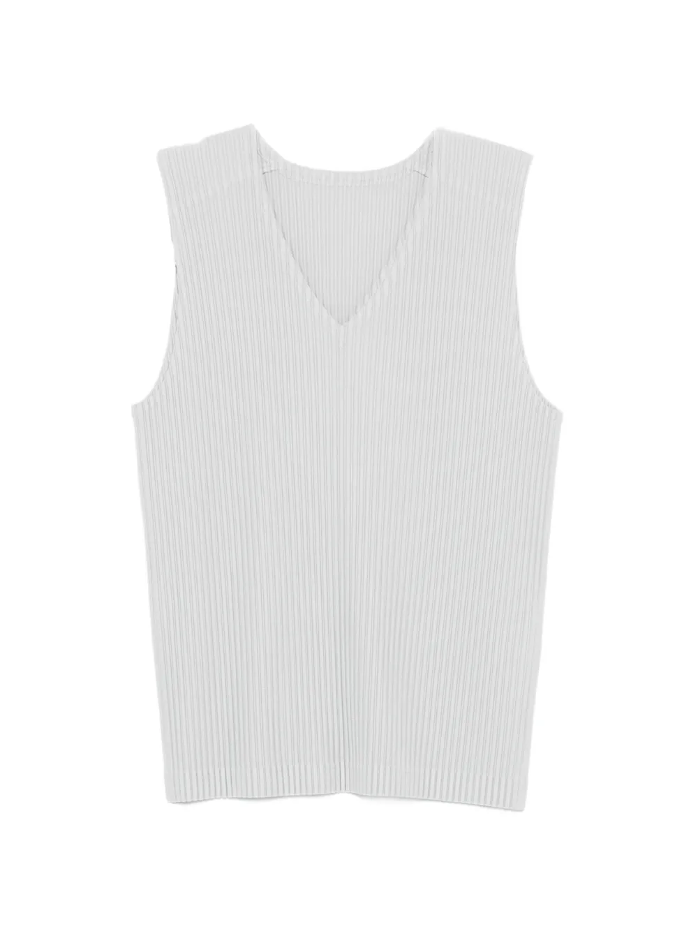 

Плиссированный топ с V-образным вырезом Homme Plissé Issey Miyake, серый