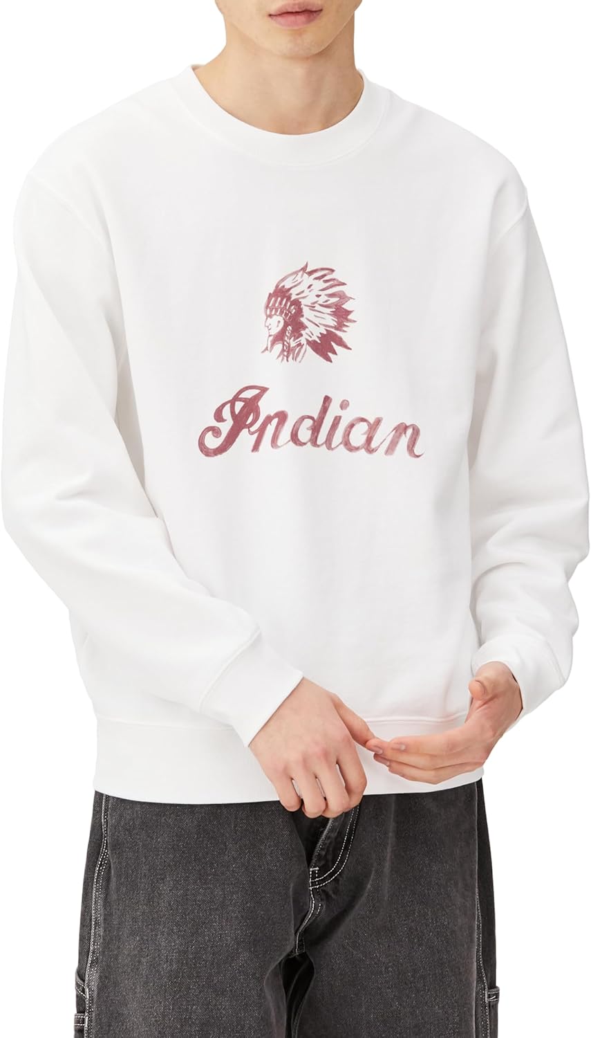 

Толстовка с принтом «Индийский вождь 1950 года» Indian, белый