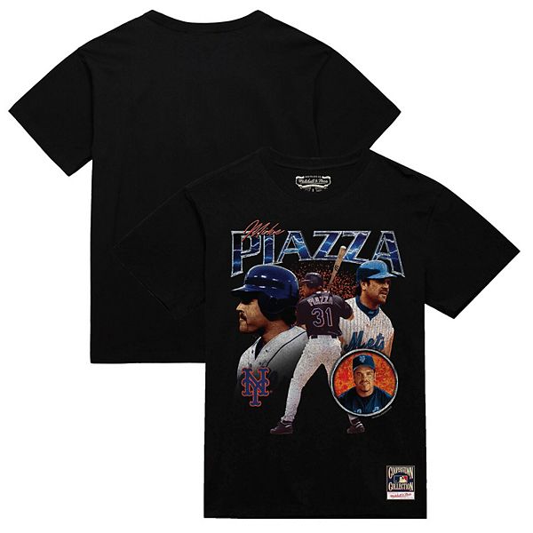 

Футболка мужская mike piazza black new york mets 2000 subway series 25th anniversary power Mitchell & Ness
