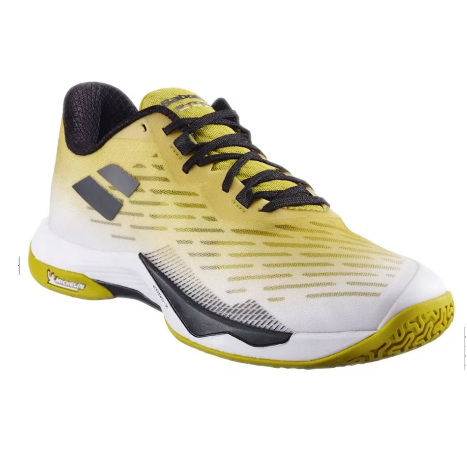 Мужские кроссовки для бадминтона «Shadow Tour 5» от Babolat, White X Gold — фото 4