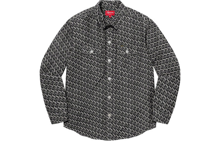 Рубашка Supreme Monogram на пуговицах, бежевый — фото 2