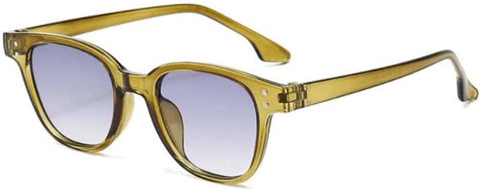 

Солнцезащитные очки цвета хаки с градиентом и румянцем, в стиле ретро, ​​с защитой от УФ-излучения, модные солнцезащитные очки в стиле «рисовый маникюр» для мужчин и женщин Khaki, Olive Frame Gradually Gray Flakes