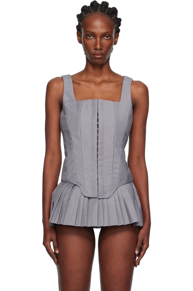 

Pushbutton Серый топ-бюстье без рукавов