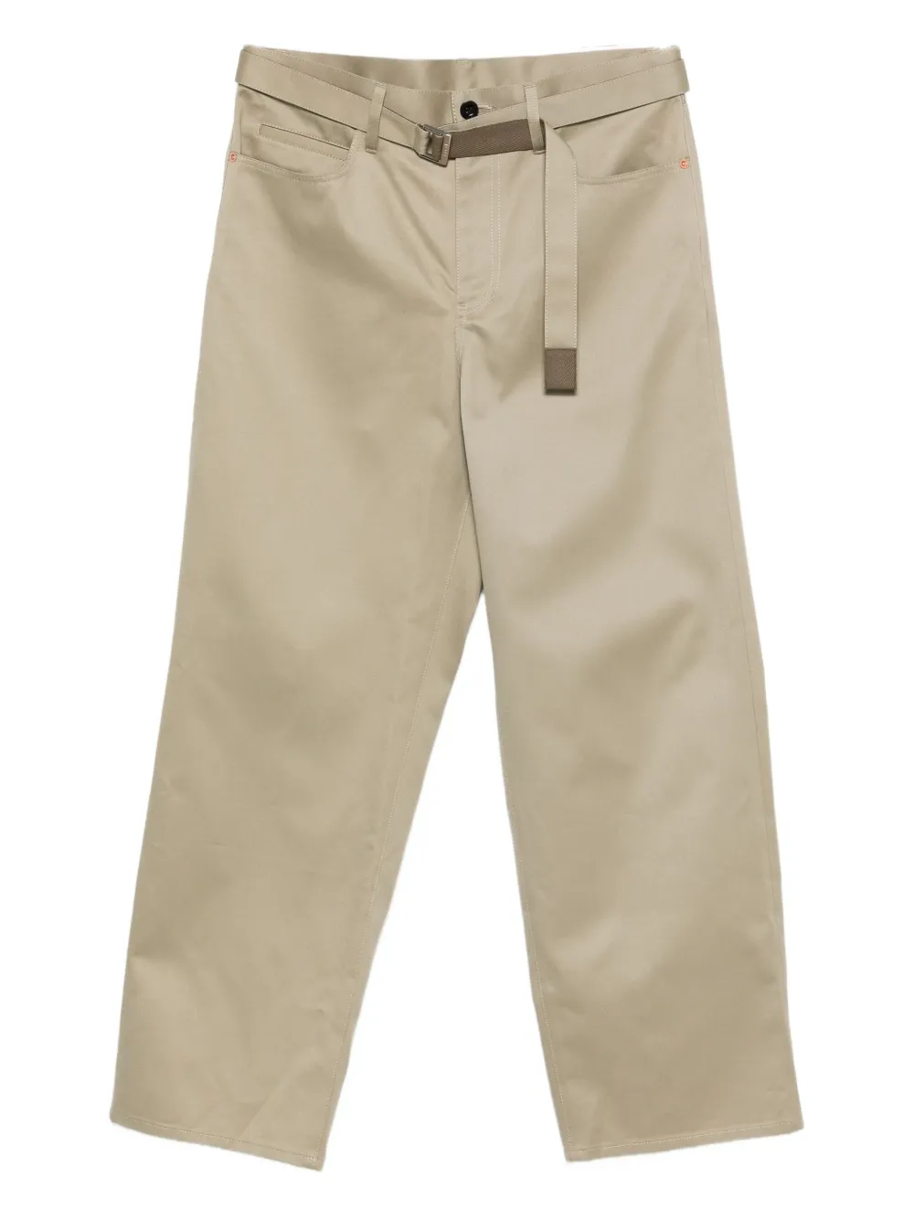 

Брюки с поясом Sacai, нейтральный