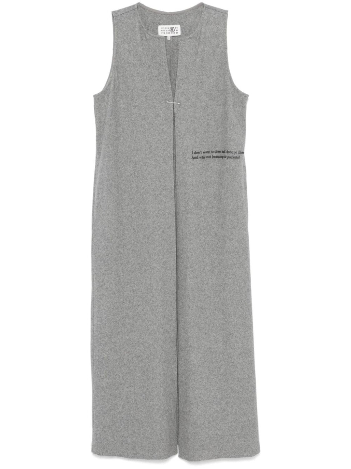 

MM6 Maison Margiela пальто без рукавов, серый