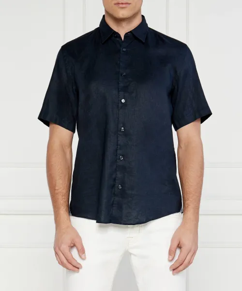 

Льняная рубашка s-liam-ken Regular fit Boss, синий