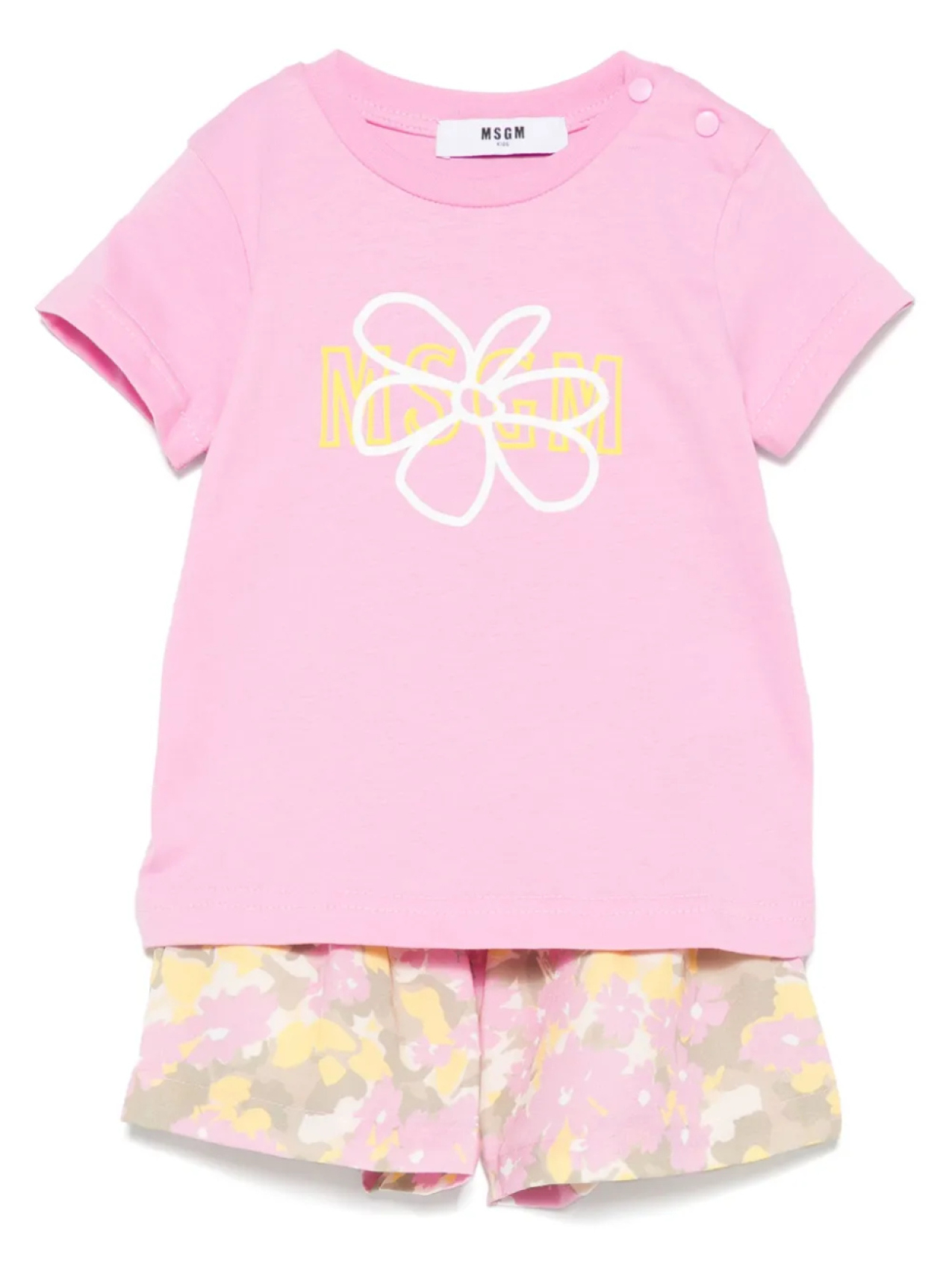 

Комплект шорт с цветочным принтом MSGM Kids, розовый