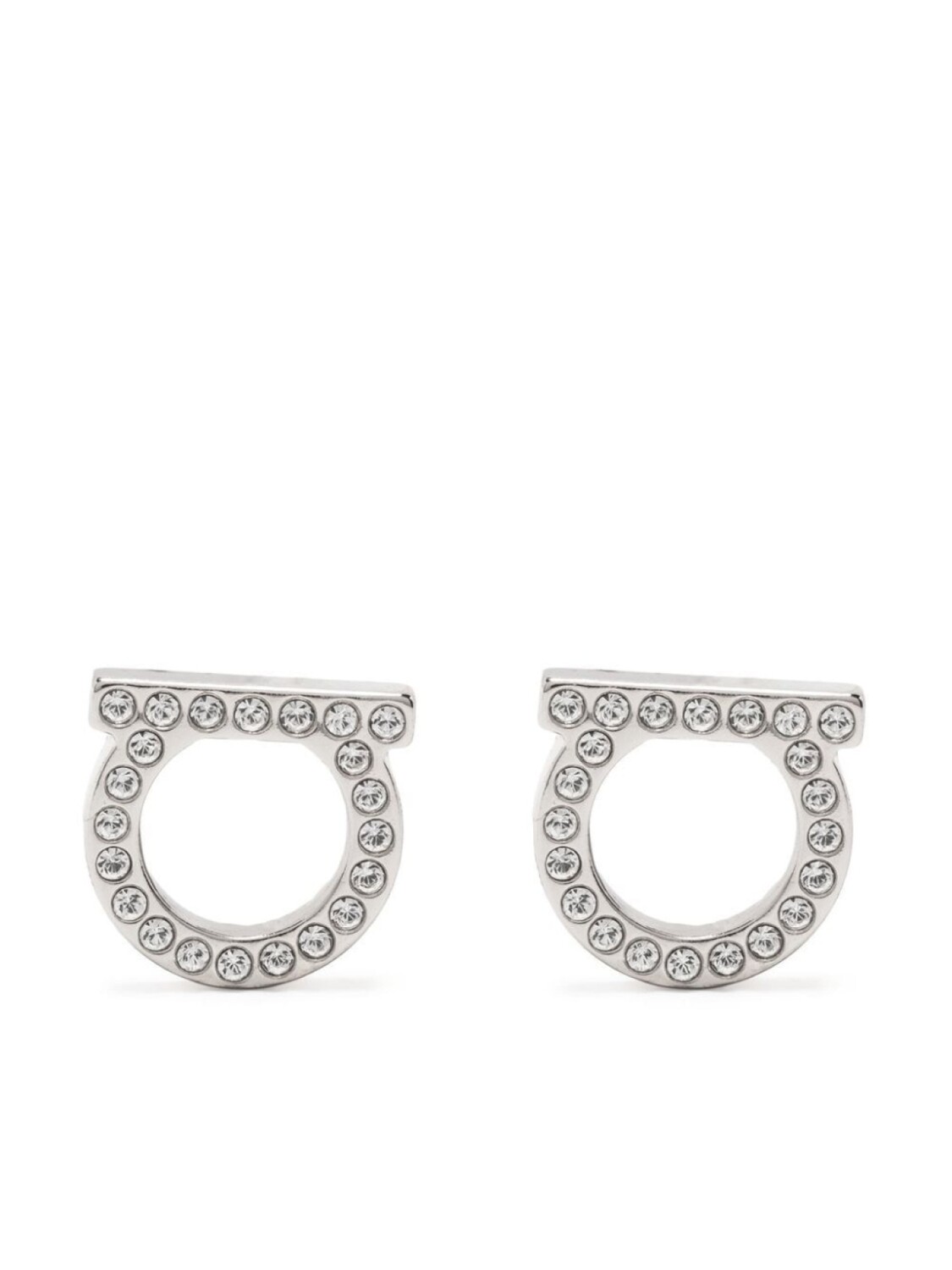 

Серьги с декором Gancini Ferragamo, серебряный