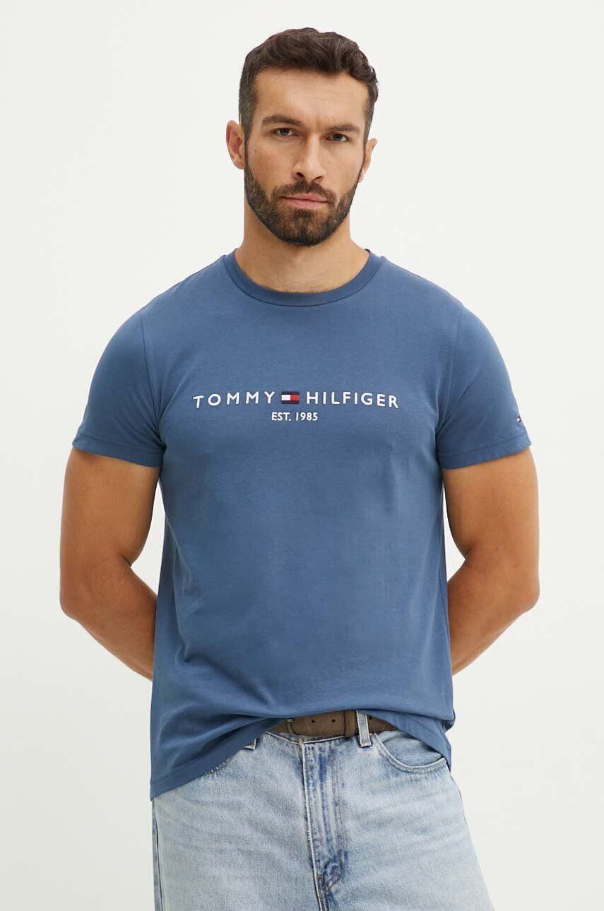 

Хлопковая футболка Tommy Hilfiger, синий