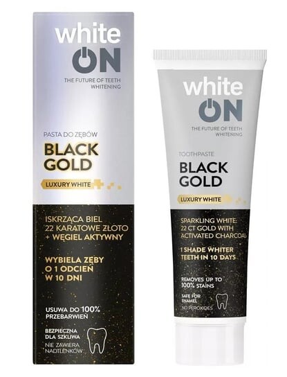 

Зубная паста White On, черное золото, 75 мл Tołpa