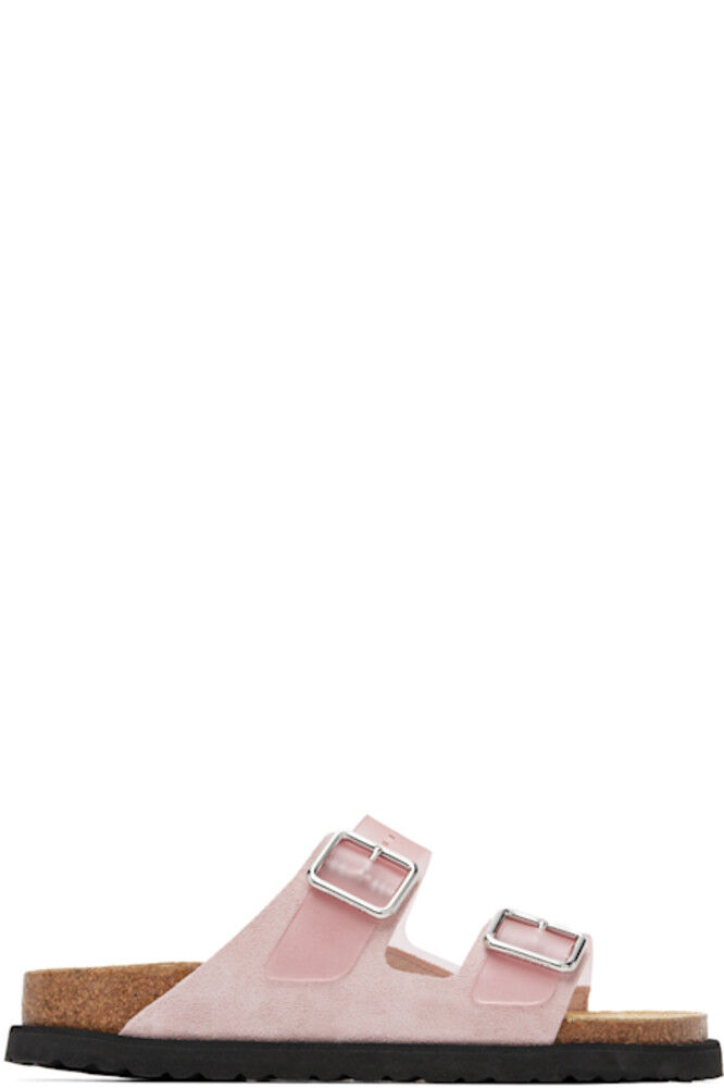 Сандалии молочные из ПВХ Arizona розового цвета 1774 Birkenstock
