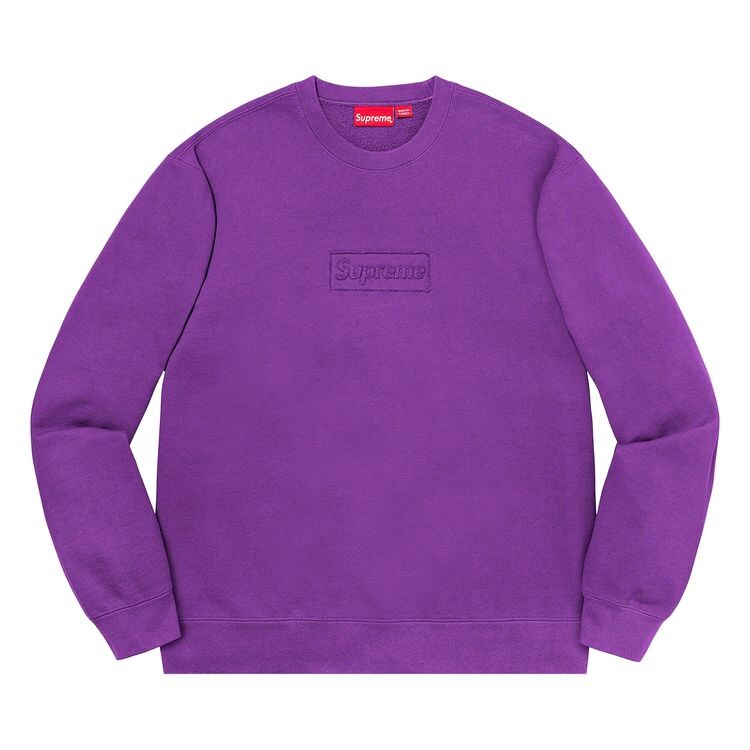 

Толстовка Supreme Cutout Logo Crewneck Violet, фиолетовый