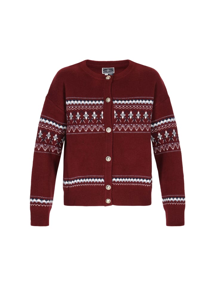 

DreiMaster Женский кардиган бордового цвета