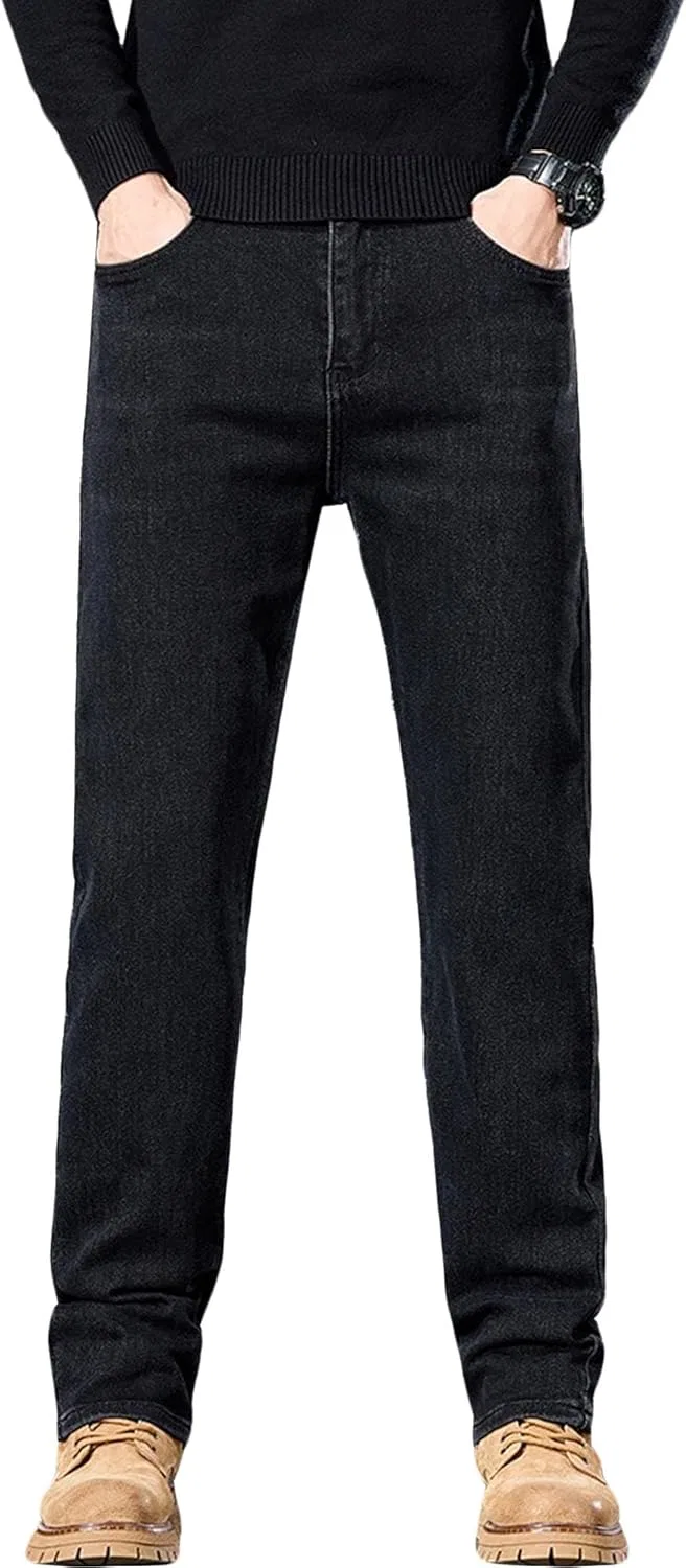 Джинсы прямые Men's Mid Waisted Wash Jeans, Black