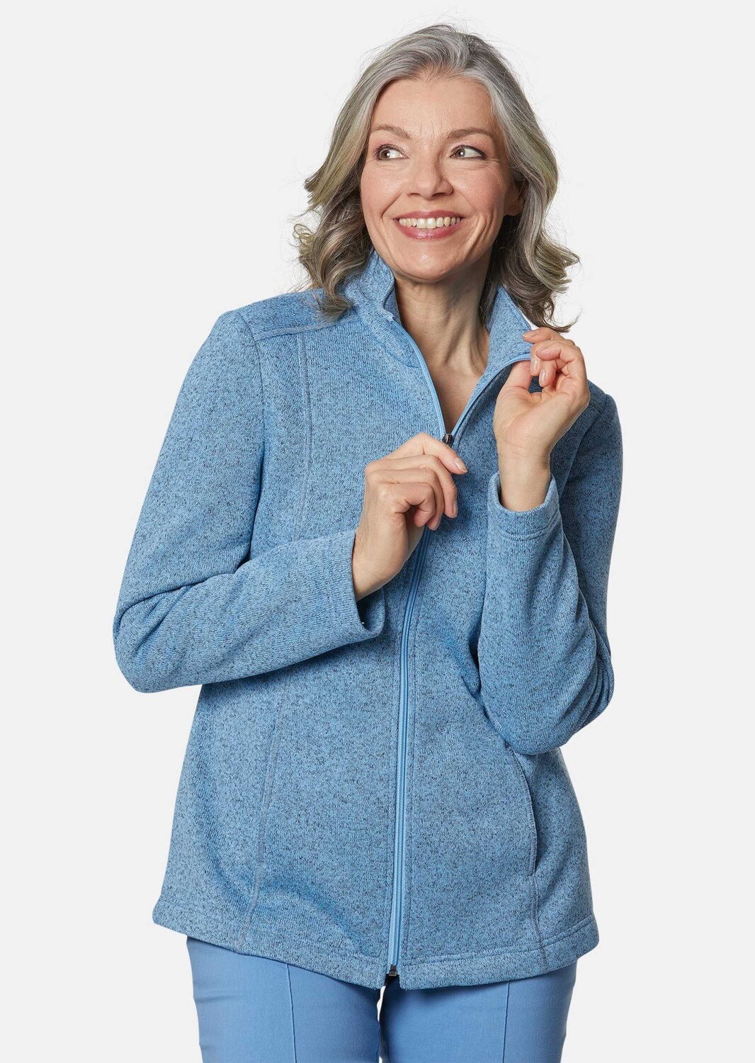 

Куртка GOLDNER Strick, цвет pazifikblau/melange