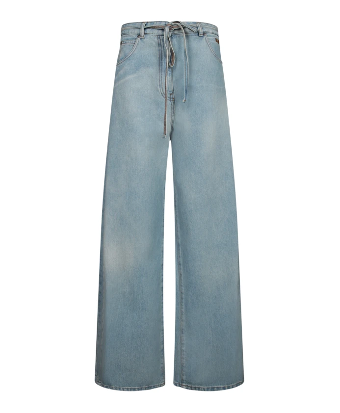 

Синие хлопковые джинсы для женщин Msgm, синий