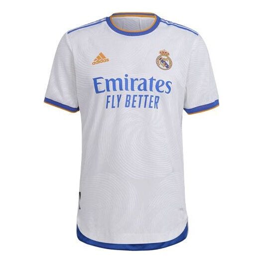 

Футболка real madrid 21 22 сезон player edition home алфавит логотип полоса спорт короткий рукав футбол футбол Adidas, белый