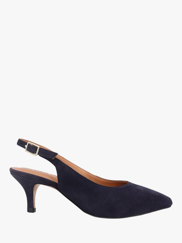 Туфли-лодочки zaria suede kitten на высоком каблуке с откидной спинкой Jones Bootmaker, темно-синий