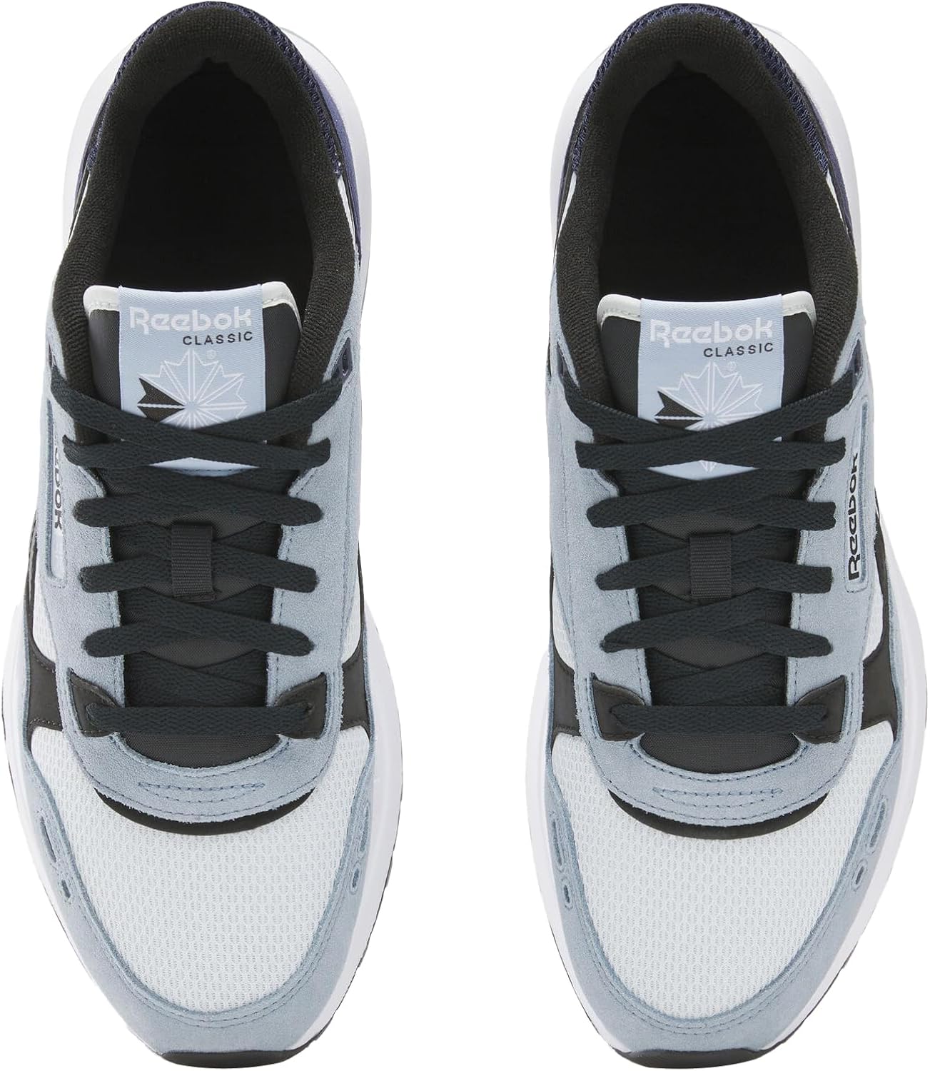 Мужские кроссовки Reebok Classic Leather 2400, черный/синий — фото 3