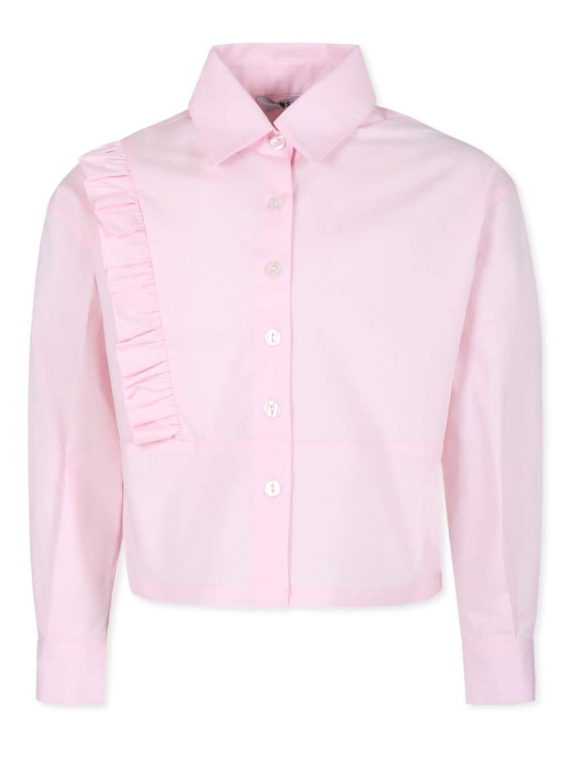 

MSGM Kids рубашка с оборками, розовый