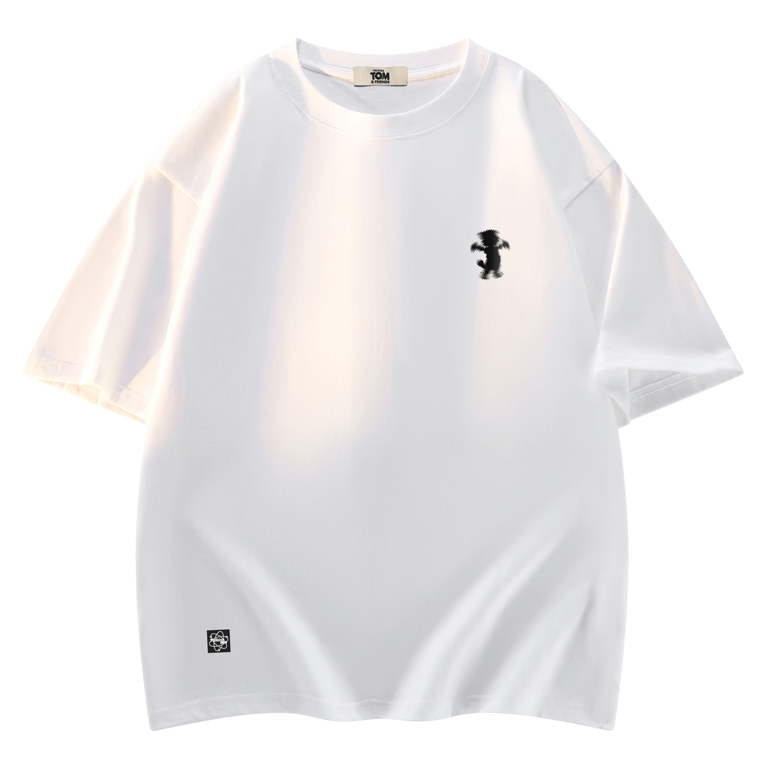 

Футболка с коротким рукавом унисекс TALKING TOM, белый вересково-серый