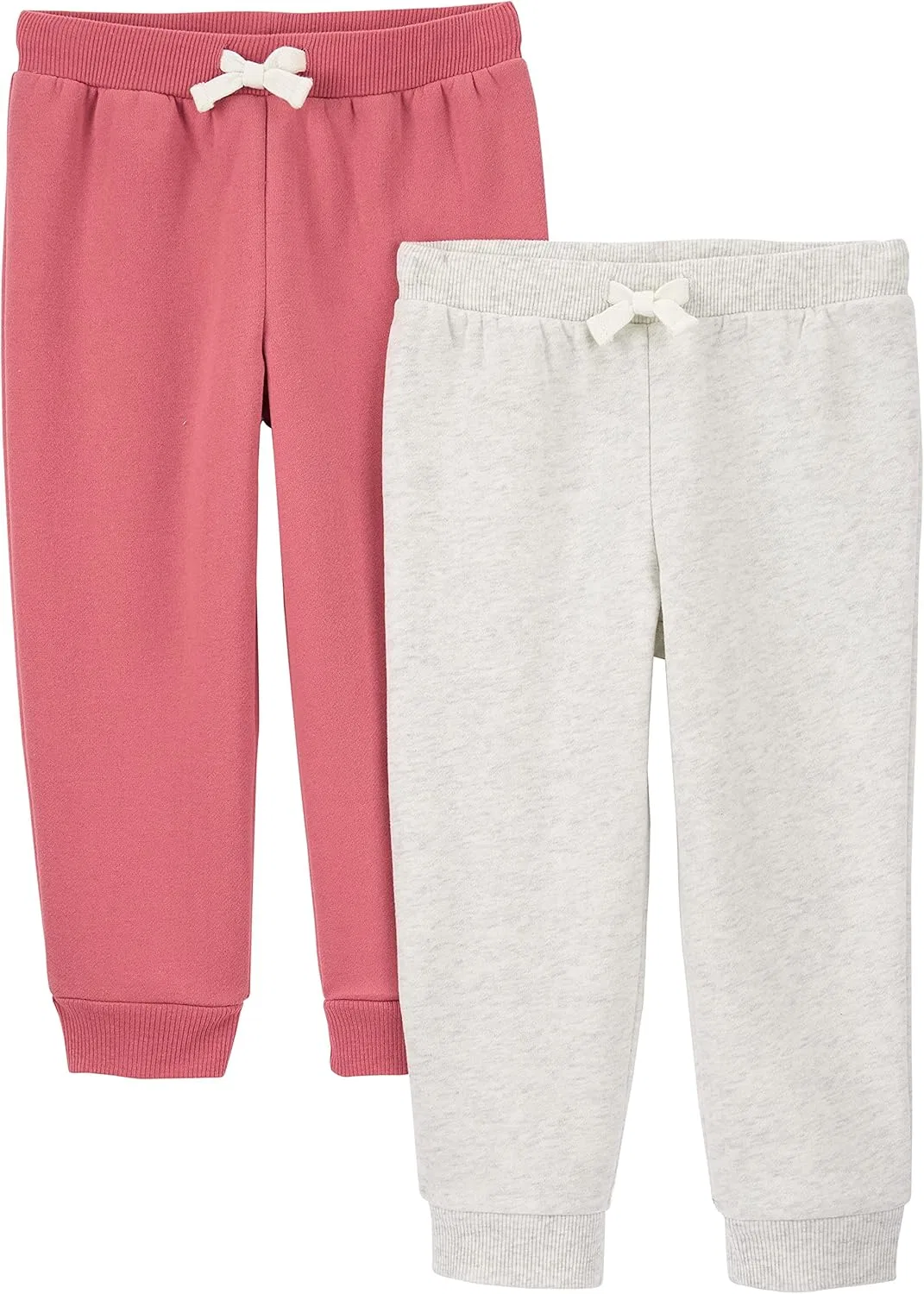 Комплект из двух флисовых спортивных брюк для девочек Simple Joys by Carter's, Pink Heather