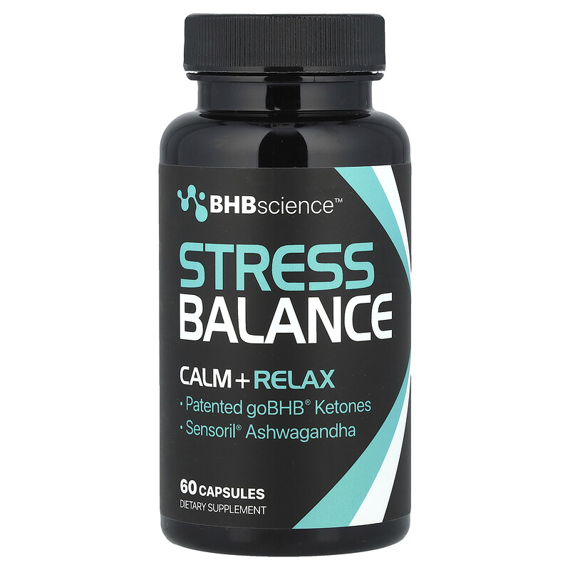 

Real Ketones, BHB Science , Stress Balance, 60 капсул