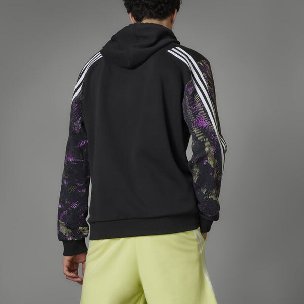 Толстовка adidas Logo hooded Long Sleeves Couple Style Black, черный — фото 4