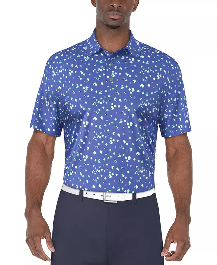 

Мужская поло с принтом Umbrella Graphic PGA TOUR, синий