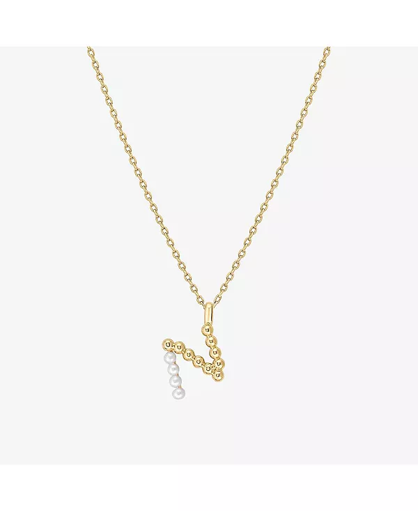 

Ожерелье с инициалами из культивированного жемчуга Bearfruit Jewelry, n