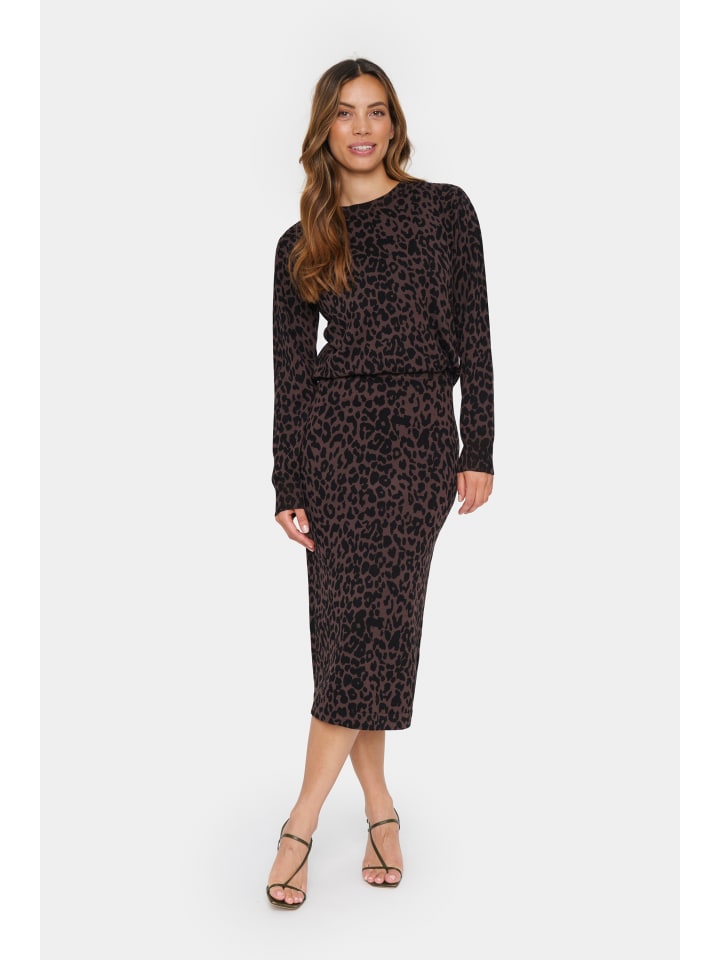 

Свитер прямого кроя ZhilaSZ в шоколадно-коричневом леопардовом цвете SAINT TROPEZ