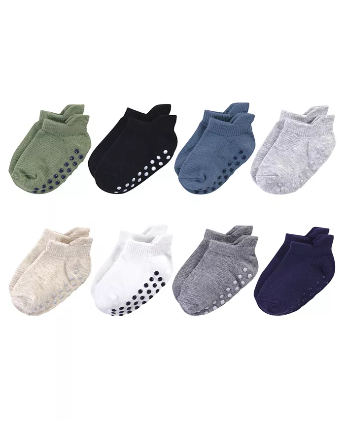 

Безопасные шаги для мальчиков натуральные хлопковые носки с противоскользящим покрытием Touched By Nature, синий