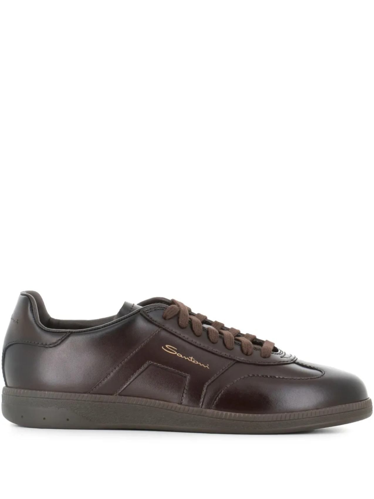 

Кроссовки Santoni из кожи, коричневый