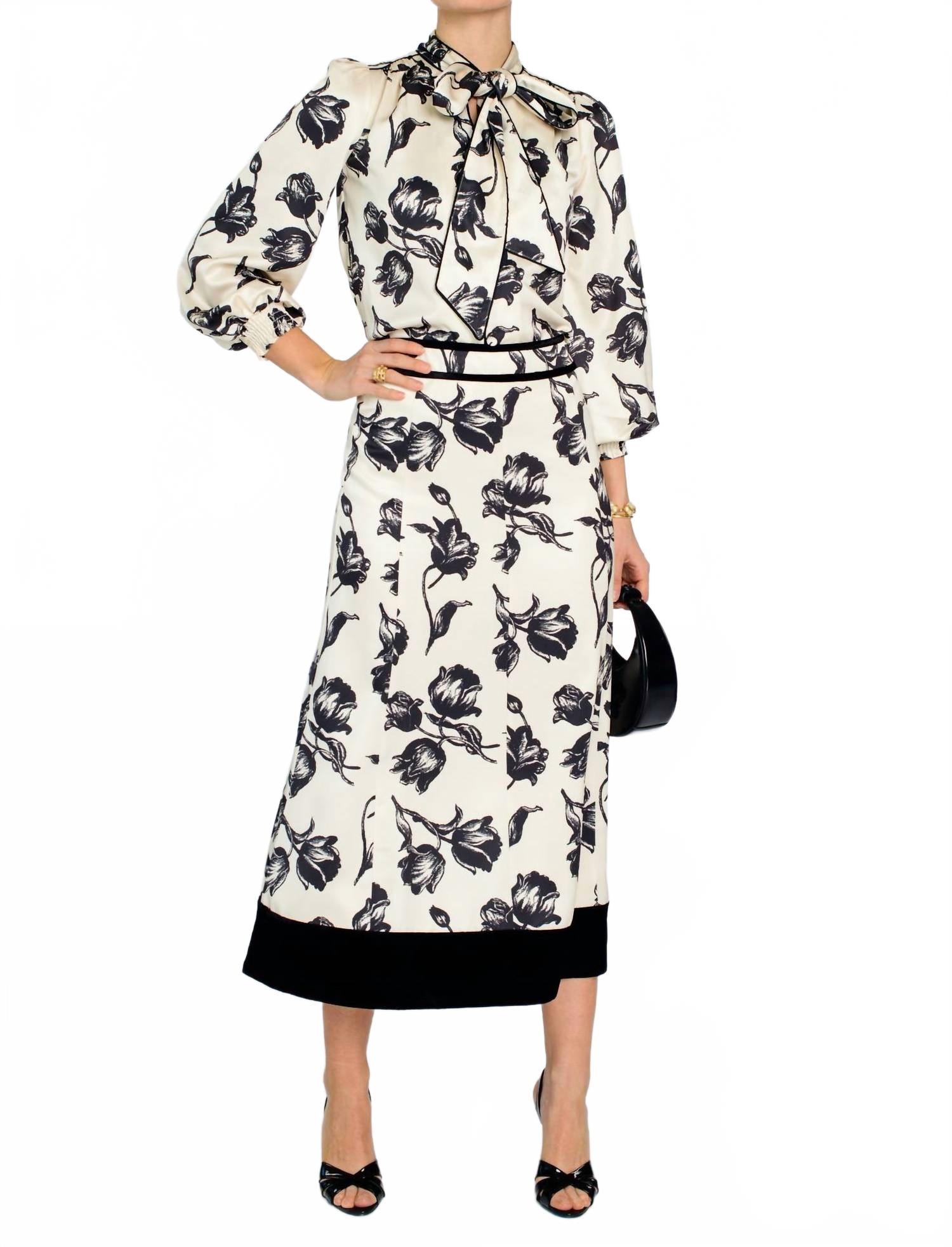 

Elizabeth James The Label Юбка миди Avery цвета «Снежный тюльпан»