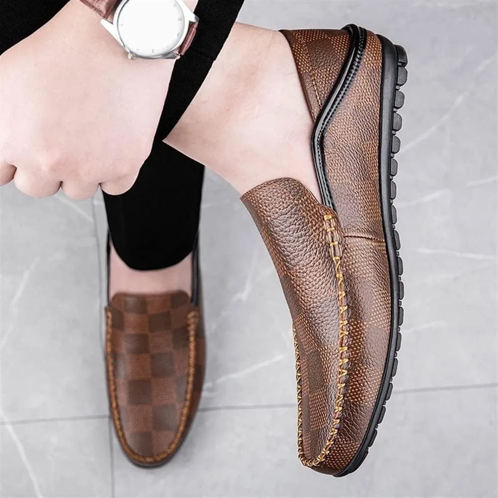 Мужские лоферы Smoking Loafer Driving Moccasins, коричневый EVSER — фото 2