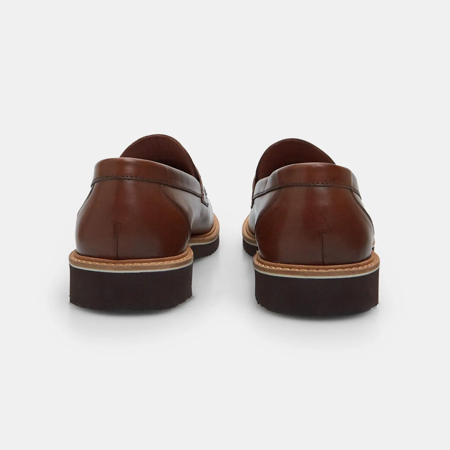 Мужские кожаные лоферы Bata: повседневные, элегантные, современные, уникальные, летние, светло-коричневый — фото 3